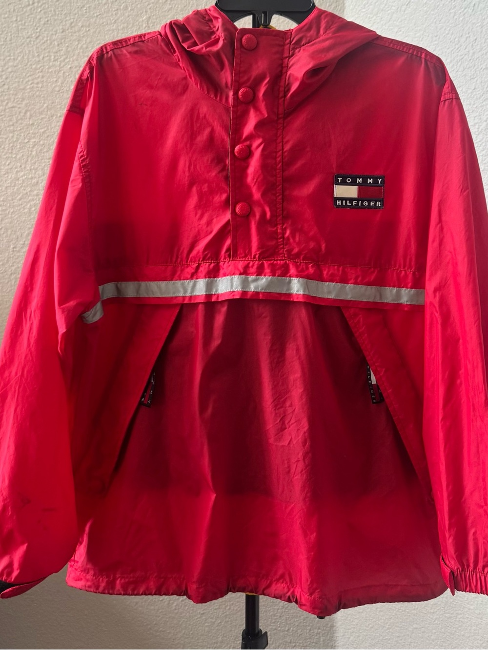 Tommy Hilfiger Kids Bright Red Hooded Rain Anorak